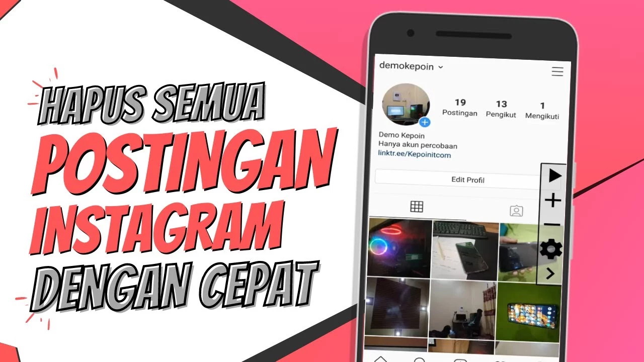 Menghapus Postingan Instagram